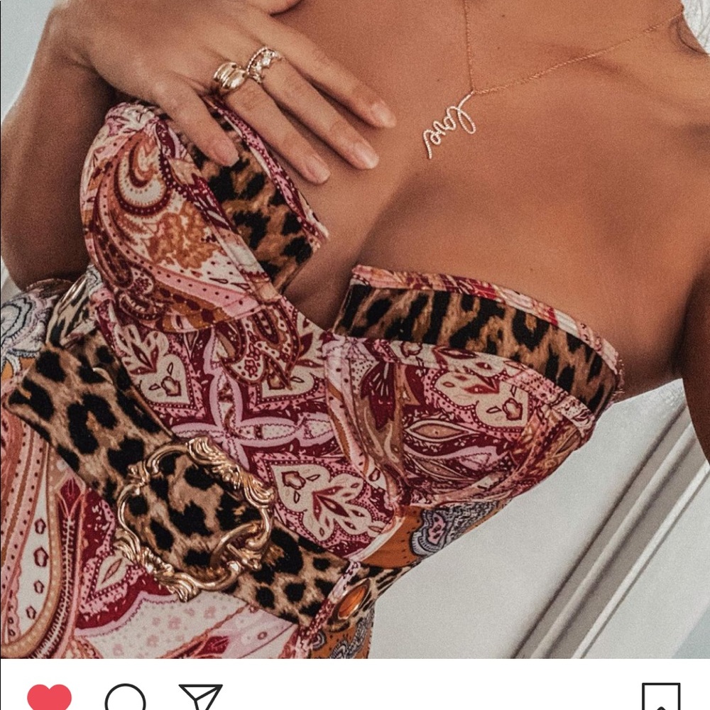 NWT River Island One Piece Swimsuit with Belt!